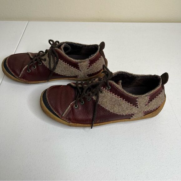 Merrell Milan Autumn Leather Lace Up Felted Wool Round Toe Shoe Women Size 7.5 - Picture 4 of 12